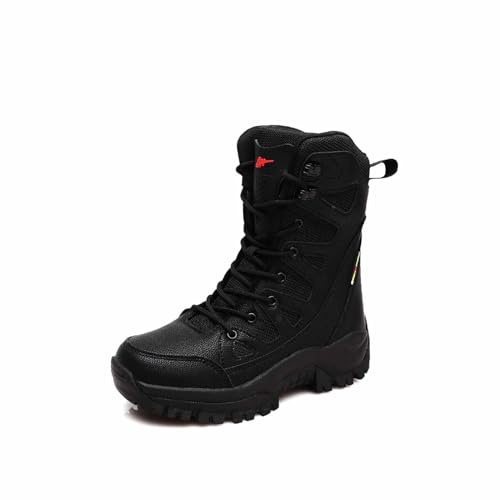 Botas tácticas para hombres, botas de trabajo tácticas antideslizantes impermeables ligeras para hombres, botas de combate tácticas militares de caña alta para hombres, para botas de entrenamiento mil