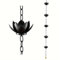 Wdesrgt Lotus Chaîne attrape-pluie pour gouttière, remplace gouttière, coupelles de dérivation d', décoration extérieure