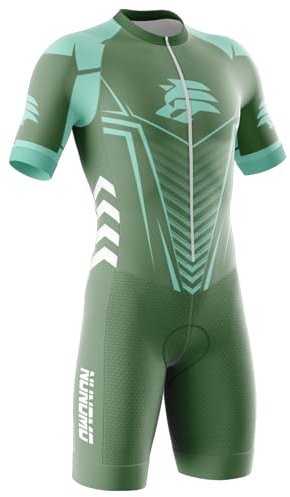 NUNOMO Cykeldräkt för män, MTB, triathlon tri-dräkt, kortärmad, snabbtorkande, cykling, skinndräkt, för cykling, träning, vägcykel, topp, cykelkläder Pro Trisuit und Triathlon, Typ -2, L