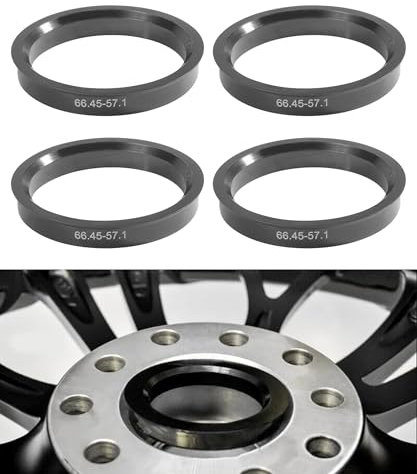 Flaconi 4PCS Anelli di Centraggio per Automobile,Anello di Centraggio del Mozzo,Anello di Centraggio,Adatto per Tutti i Veicoli con Mozzo da 66,45 mm Che Hanno Una Ruota con Foro Centrale da 57,1 mm