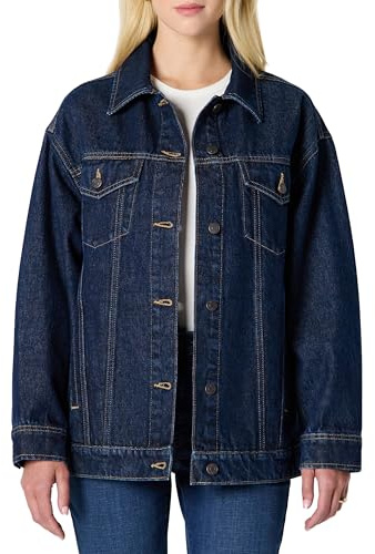 Amazon Essentials Women's Denim Trucker Jacket with Pockets