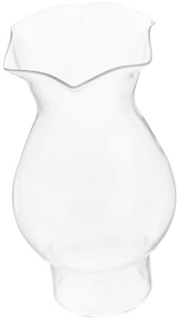 JECOMPRIS Glass Oil Lamp Shade Replacement Vintage Globe Lamp Cover for Kerosene Hurricane Oil Chimney Decorative Rolled Edge Flared Top 3.54 X 1.97 X 1.97 in