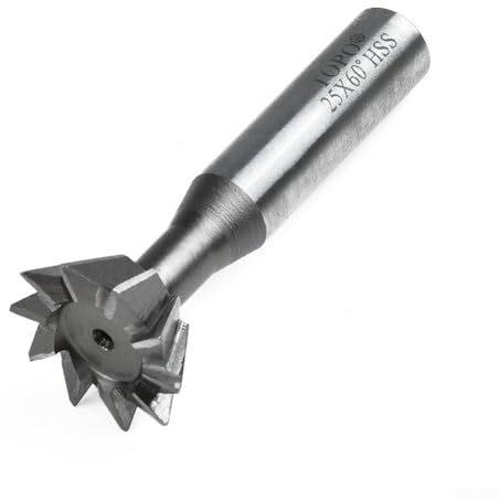 Yuanpgky Fraise à queue droite pour alésoir à queue carrée HSS à 60 degrés pour travail du métal CNC, diamètre de coupe de 25 mm, tige de 12 mm, spirale à main droite, outil de fraisage en acier à