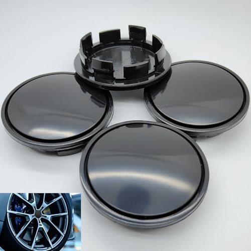 GUOMIS 4 piezas de tapacubos para rueda, compatibles con llantas de aluminio de VW y Audi (diámetro exterior 65 mm, diámetro interior 56 mm), de material ABS, incluye varios accesorios para tapacubos