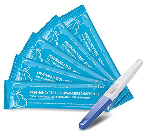 5 x One+Step Test di Gravidanza a metà raggio ultrasensibili I Test di Gravidanza precoce I Pregnancy Test I Risultati Accurati e Affidabili I Sensibilità 10 mIU/ml
