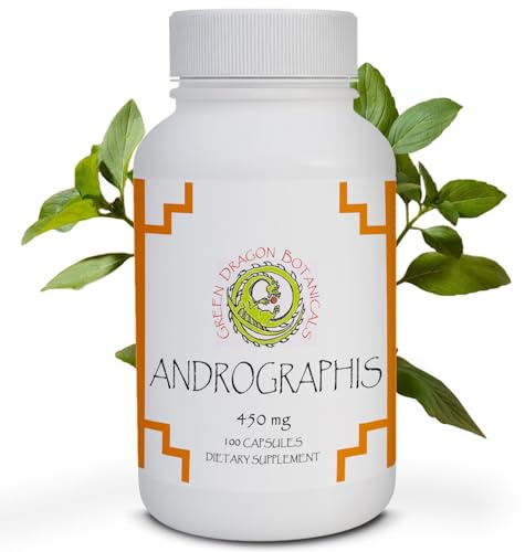 Andrographis Capsules (Andrographis paniculata) Herb 450 mg 100 Capsules Made in USA - Cold Prevention And Immune Support Supplements - Organic, Non-GMO, Gluten-free, Vegetarian GMP Standards