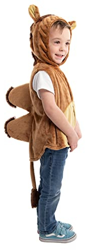 Little Adventures Animal Vest Costumes Dress Ups - Machine Washable Child Pretend Party and Nativity Outfits (Camel, Age 3-8)