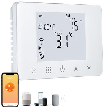 Dogepro WiFi Thermostat Thermostat für Gas/Wasserkessel, Smart Wandthermostat, kompatibel mit Alexa und Google, programmierbare Funktion