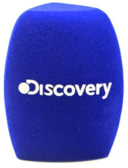 2 Pack Customize Logo on Microphone Foam Windscreens Handhold Mic Foam Covers Windshields with Logo Printed for TV Interview Broadcast Microphones (Blue)