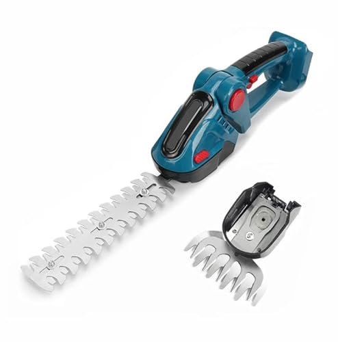 Akku Grassschere/Heckenschere für Makita 18v Batterie, 2-in-1 Akku-Gras- und Strauchschere mit 7500mAh Batterie, 12 cm Grasmesser, 20 cm Strauchmesser (ohne Akku)