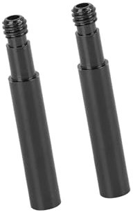 A ABSOPRO 40mm Aluminum Alloy Bike French Type Valve Extender Extension Black 2pcs Item Replacement