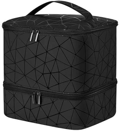 Borsa Porta Smalti Per Unghie, Borsa Organizer Per Smalti, Porta Smalti Organizer, Borsa Per Unghie A Doppio Strato, Conservazione Dello Smalto Adatto Per 30 Flaconi E Una Lampada, 24.5 × 21× 26 CM