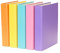 5x Ringbuch/DIN A5 / 4-Ring Ordner/je 1x gelb, lila, türkis, pink und orange