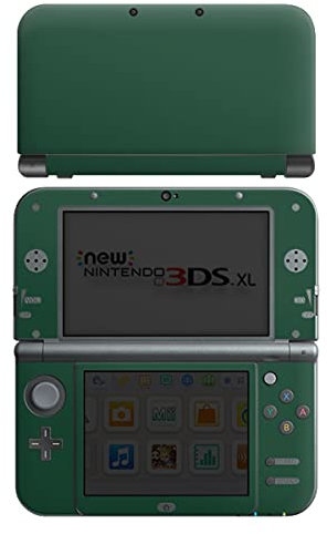 Skin kompatibel mit Nintendo New 3DS XL Folie Sticker Farbe grün einfarbig
