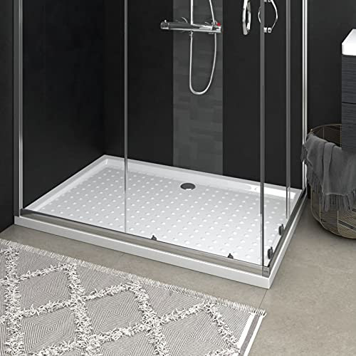 Tidyard Gecheer modern vit ABS baddusch 80 x 200 cm, halkfri, rostbeständig och lätt att rengöra