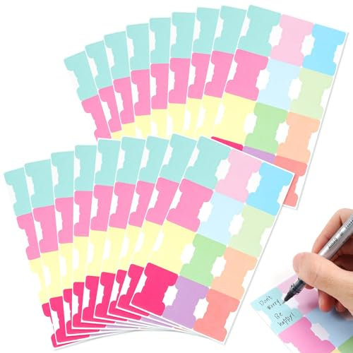 240 stück / 20 Blätter Index Haftstreifen,Beschreibbar Haftmarker,Page Tab Marker,Farbige Index Tabs für Markieren von Seiten,Seitenmarkierung Seitenmarker,Lesen von Indexen Aktenordnern Büchernotizen