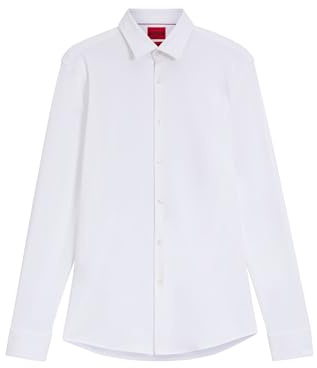 HUGO Hommes Kenno Chemise Slim Fit en Jersey Stretch performant
