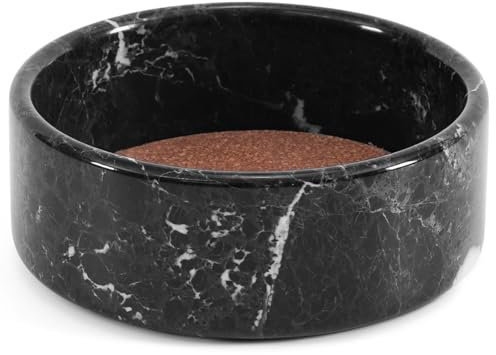 Radicaln, Sottobicchiere per bottiglie di vino, in marmo nero, 14 cm, fatto a mano, accessorio da cucina, arredamento moderno, porta bottiglie da bar per vino