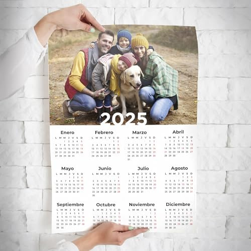 TenVinyl | Poster Calendario 2024 Personalizzato | Calendario con foto | Stampa decorativa | Regalo originale personalizzabile | Accessori decorativi per la casa | Stampa fotografica | 70 x 100 cm