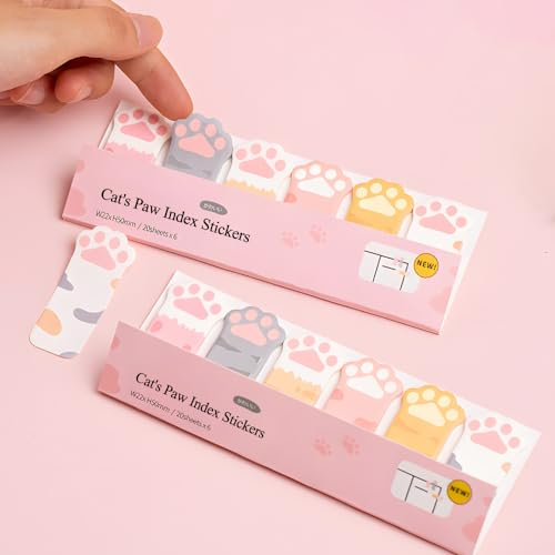 480Pcs Cat's Claw Page Markers Sticky Index Tabs, Arrow Flag Tabs Self Adhesive, Colored Notes Tab Stickers（4 Pack）