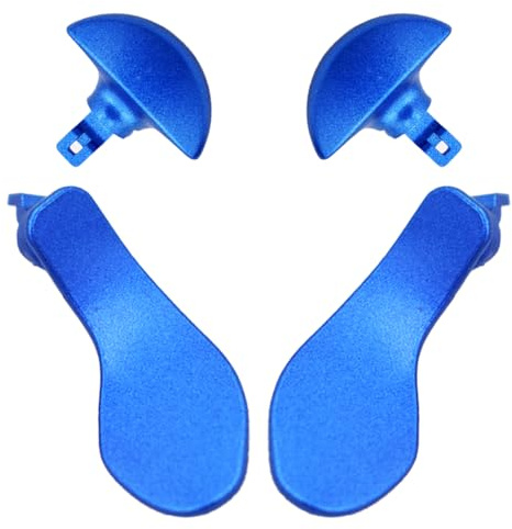 4PCS Back Paddles for PS5 DualSense Edge Controller,Interchangeable Metal Rear Paddles,Metallic Rear Paddles Trigger Buttons Replacement Parts for PS5 Edge Controller(Blue) [video game] [video game]