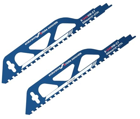 2 Lame Per Sega A Sciabola, Lama Per Sega A Sciabola Per Mattoni, Lama Per Sega A Sciabola In Carburo Per Tagliare Legno, Metallo, Cemento E Mattoni