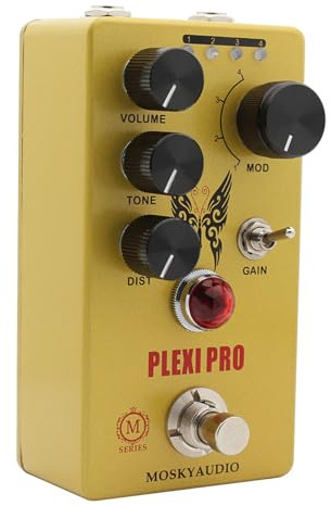 PLEXI PRO Distortion gitarr effekt pedal äkta bypass växling
