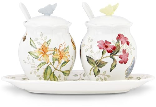 Lenox Butterfly Meadow 7-Piece Condiment Set, White -
