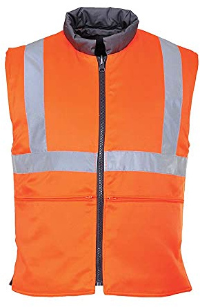 Portwest Hi-Vis Reversible Bodywarmer RIS, Size: M, Colour: Orange, RT44ORRM