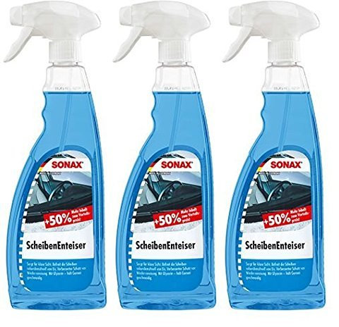 SONAX Scheibenenteiser Scheiben-Entfroster Sprühflasche Enteiserspray 3x 750ml