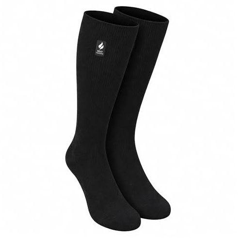HEAT HOLDERS Mens Extra Long Thermal Socks Black shoe size 6-11 (39-45 eur)