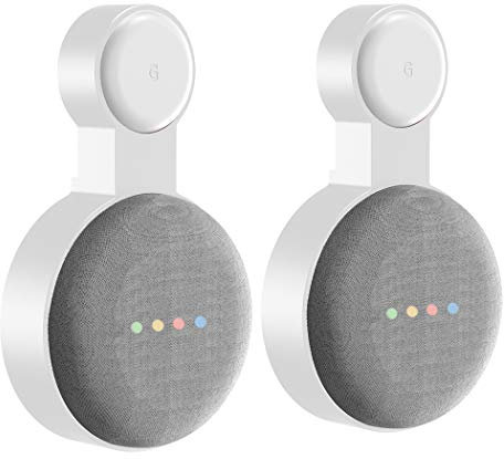 Baaletc Outlet Wall Hanger para Google Home Mini/Google Nest Mini (2nd Gen) Voz Asistentes, Enchufe Wall Mount Stand Holder para Home Voice Assistants, Cubierta de Cable de Home Mini