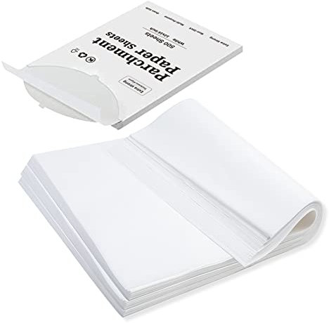 Cuffie In-Ear Earbuds - Pack of 500, Pre-Cut Parchment Paper, 40.6 x 61 cm, Non-Stick, Durable