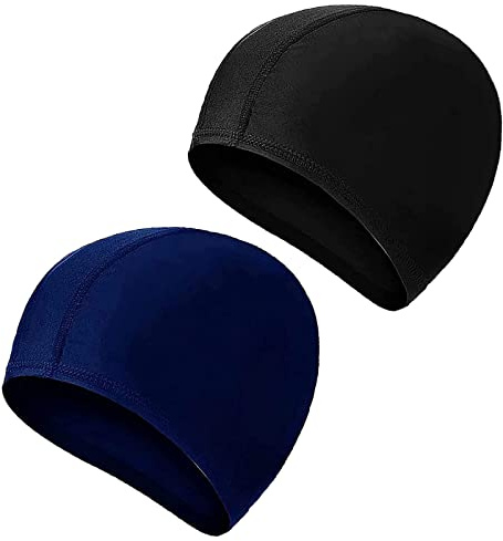 2 Pcs Swimming Caps for Kids Girls Boys and Adult Teenager,Comfortable Light Swimming Caps,Super Stretch No Pull Hair Swim Hats for Long and Short Hair