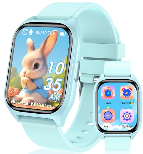 Clleylise Smart Watch for Kids - Fitness Activity Tracker, Pedometer, Heart Rate Sleep Monitor, 18 Sport Modes, Calories Counter, Alarm Clock - Gifts for Boys Girls Teens 4+ (Blue)