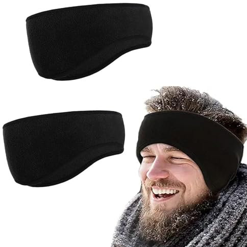 2 Stück Stirnband Herren, Ohrenwärmer, Stirnband Damen, Ohrwärmer, Ohrenwärmer Herren, Ohrenwärmer Stirnbänder Ohrenschützer Headband Kopfband Warm Winddicht Perfekt für Laufen Wandern Jogging Fahrrad