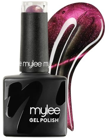 Mylee Cat Eye Gel Nail Polish 8ml [Gaia] - Magnetic, Glitter, Holographic, UV/LED Nail Art Manicure Pedicure, Professional, Salon & Home Use, Long Lasting & Easy to Apply, Vegan & Cruelty Free