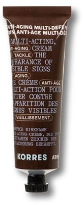 KORRES ATHENIAN GROOMING Anti-Aging Cream för ansikte och ögon, minskar fina linjer + rynkor, minskar mörka ringar av ögonen + svullnad, förbättrar hudens elasticitet, stramande, vegansk, 50 ml