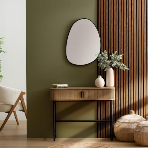 Lot de 4 Panneaux décoratif accoustique tasseaux bois Colva 120x30 cm - (Soit 120x120cm) (Noyer)