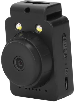 PUNELE 2K bärbar videoinspelare med 1,5 tums färgskärm, 180° roterbar, 120° vidvinkellins, rörelsedetektering för PET övervakning