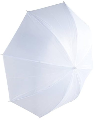Qukaim Ombrello riflettore di luce per fotografia, 50 cm, bianco, morbido, ombrello da studio per illuminazione fotografica, diffusore ombrello Accory