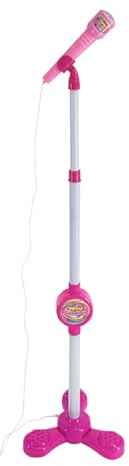 Kids Microphone Toy - Microphone Stand Playset, Kids MicroPhonne with Stand, Colorful Toy Microphones | Durable Musical Karaoke Machine Toys with Connectable Function for Girls, Boys