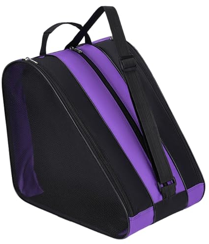 Accessoires de patinage à roulettes, sac de patins à roulettes 3 couches, sac patins glace robuste, respirant, imperméable, résistant aux rayures, figurine Oxford avec fourre-tout et sangle régl