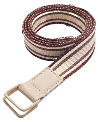 XCTDSVAH Bälte herr tyg anti-punktering nylon canvas elastisk elastisk midja för studenter för kvinnor, casual koreansk stil, denimbälte för arbetsbyxor, Kaffe, 120