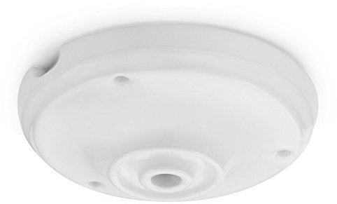 Deckenbaldachin Leuchtenbaldachin Porzellan, inkl. Montagekit