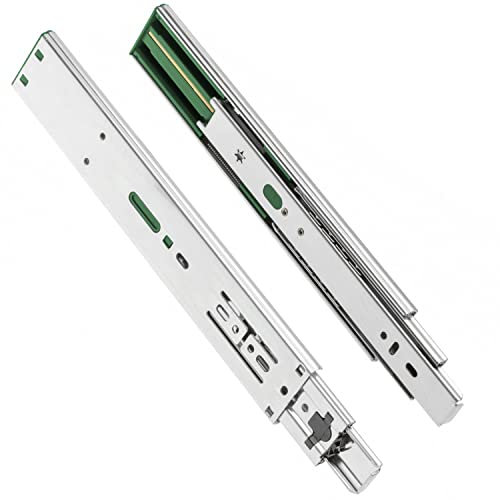 GTV H45 Schubladenschienen - 45.3 x 250 mm - Starken Verzinkt Stahl - Soft-Close Schienensystem - Teleskopschiene Kugelführung - Belastbar bis 30 Kg 1 Set = 2 Stück