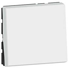 Legrand 078711L Mosaic Interrupteur ou va-et-Vient, 10AX, 250V, 2 Module, Blanc Antimicrobien