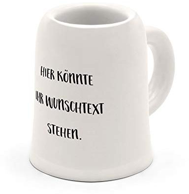 printplanet - Schnapsglas Wunschtext selbst gestalten - Mini Bierkrug personalisieren und bedrucken – Bis zu drei Textzeilen