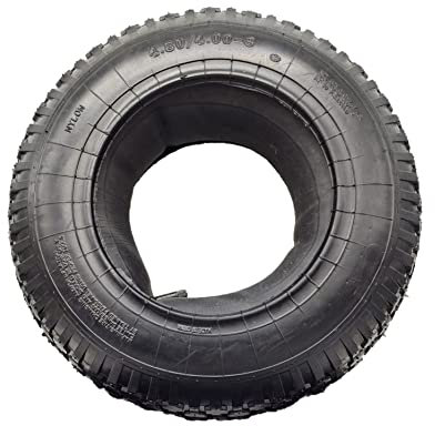 HMH-Shop Schubkarren Set Mantel + Schlauch 4.80/4.00-8 Schubkarrenmantel Decke Schubkarrenschlauch 4.80 Ersatzreifen 4.00-8 Handkarre Luftreifen Tube Tire Reifendecke 400mm x 100mm Innenschlauch