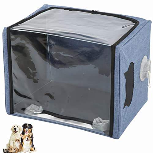 Nid D'atomisation pour Animaux de Compagnie, Tente à Oxygène pour Chien de Chat Pliable Résistante à L'usure, Machine de Nébuliseur de Chien, Cage D'oxygénothérapie pour Animaux de Compagnie Icu